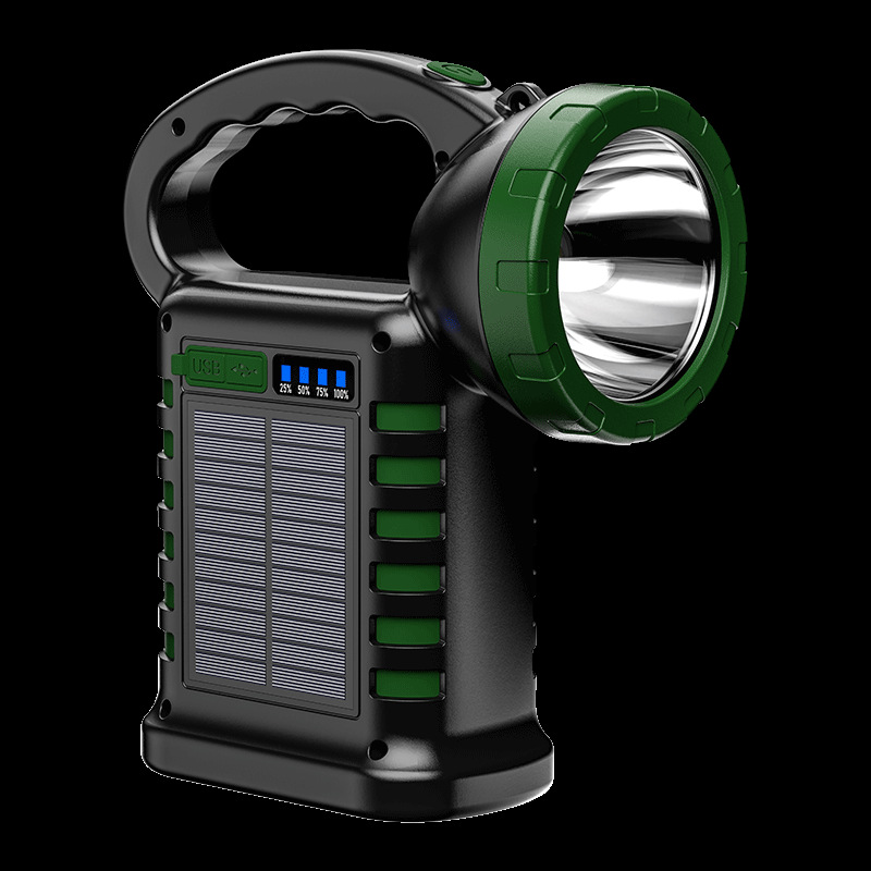 Nueva lámpara portátil multifuncional linterna de luz alta carga solar al aire libre iluminación LED luz portátil