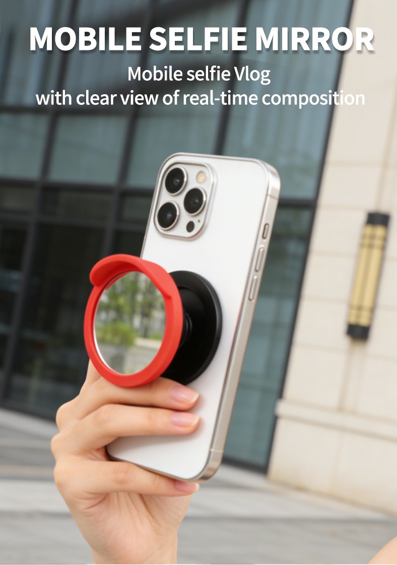 Magsafe Mobile Phone Selfie Mirror Magnetic Suction Cup Holder Suitable for iPhone Photo and Video Assistance Convex Mirror