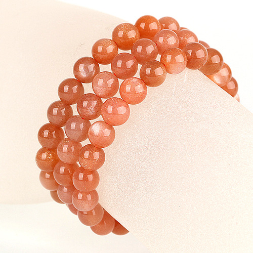 Natural Orange Moonstone Bracelet, Sunstone and Gold Sand Eye Bracelet with Three Extra Beads, Orange Moonstone Bracelet