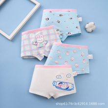 卡通儿童内裤棉平角卡通兔子四角女孩内裤纯棉A类学生平角内裤女