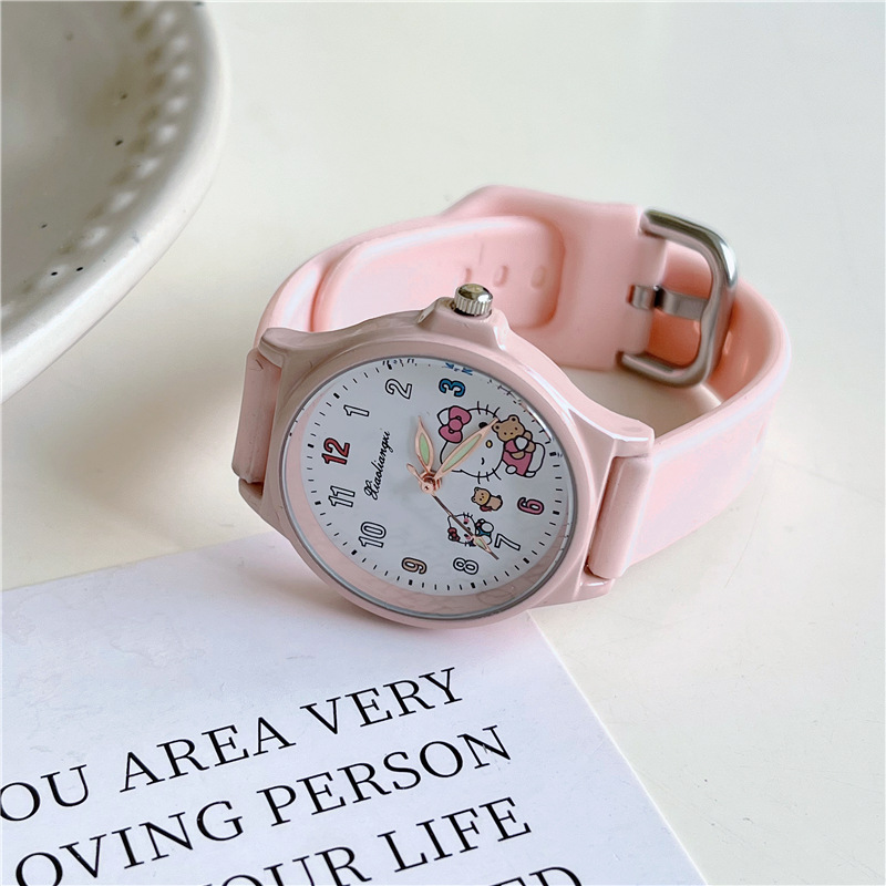 Children's Watch for Girls Hello Kitty Luminous Ins High-Value Niche Non-Colliding Model for Middle and High School Students to Show Whiteness