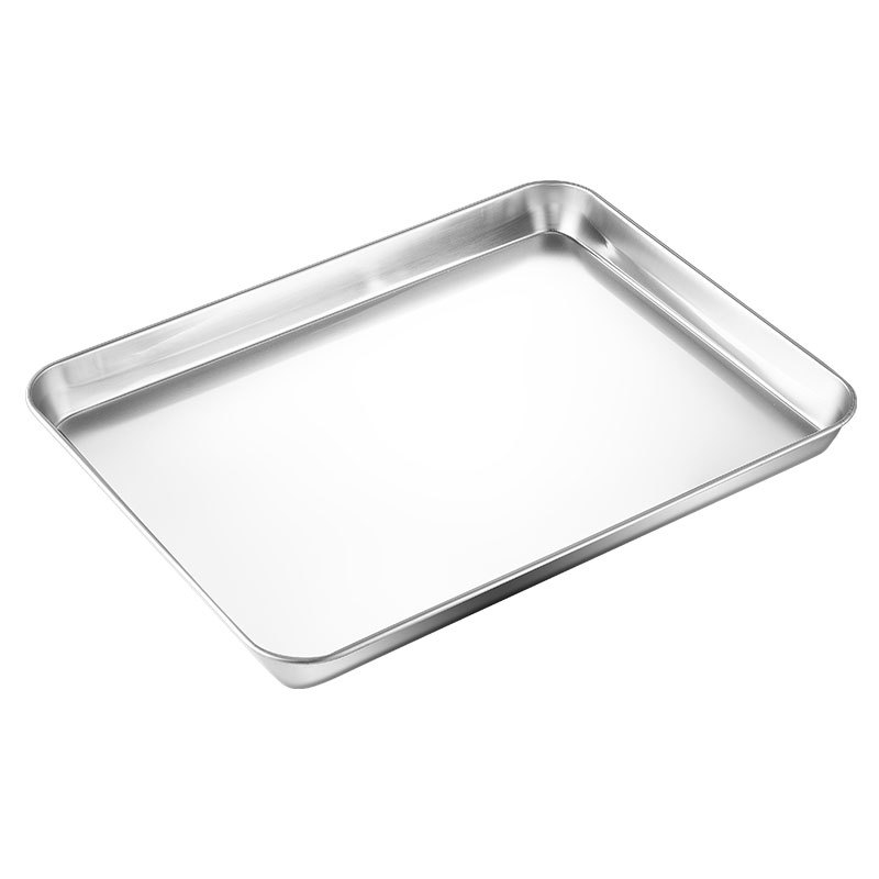 304 Stainless Steel Steaming Tray for Rice Rolls, Flat Bottom Rectangular Tray, Towel Tray, Rice Roll Steaming Tray, Tableware