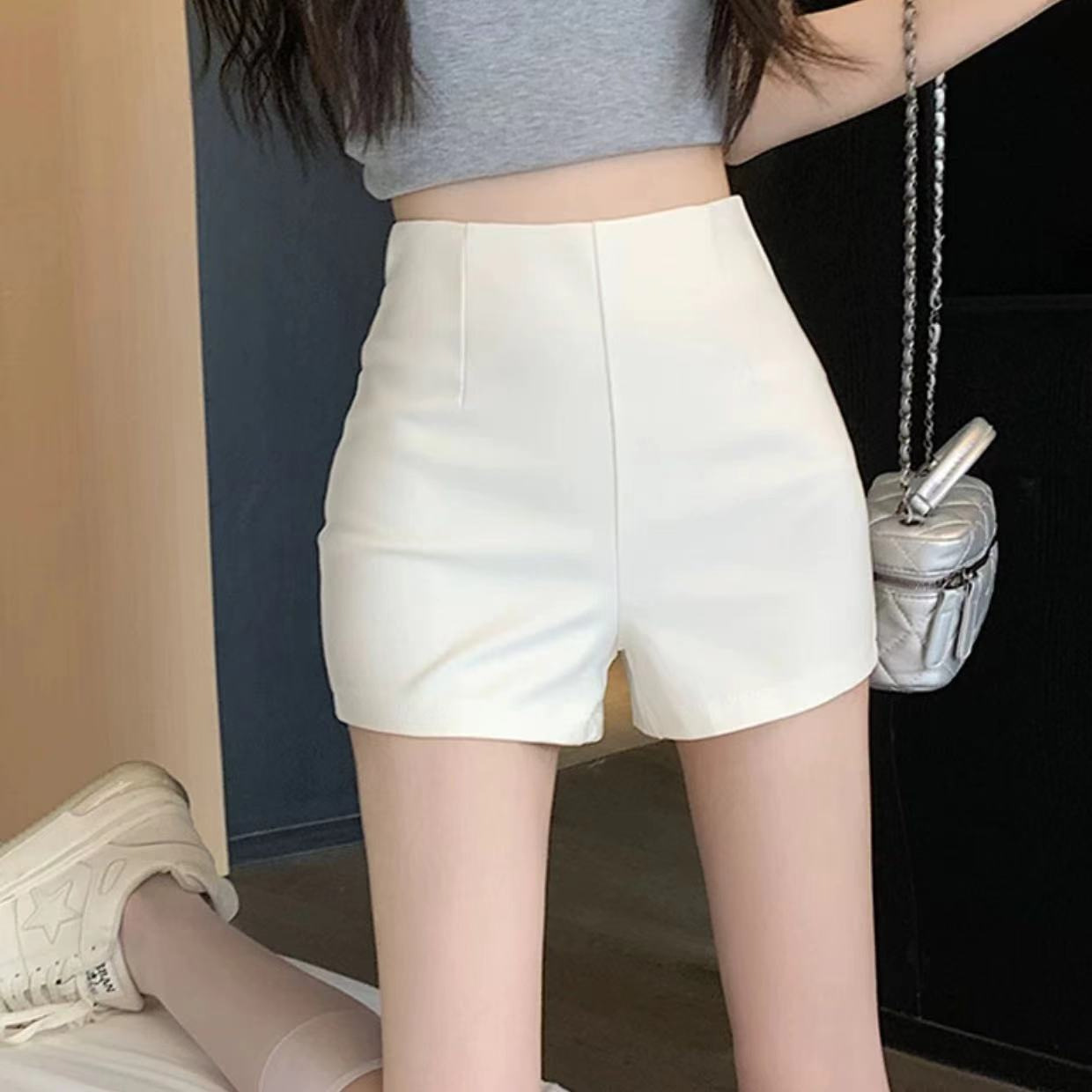 2024新款网红性感高腰显瘦包臀大码显瘦弹力钢管舞短裤女夏季热裤