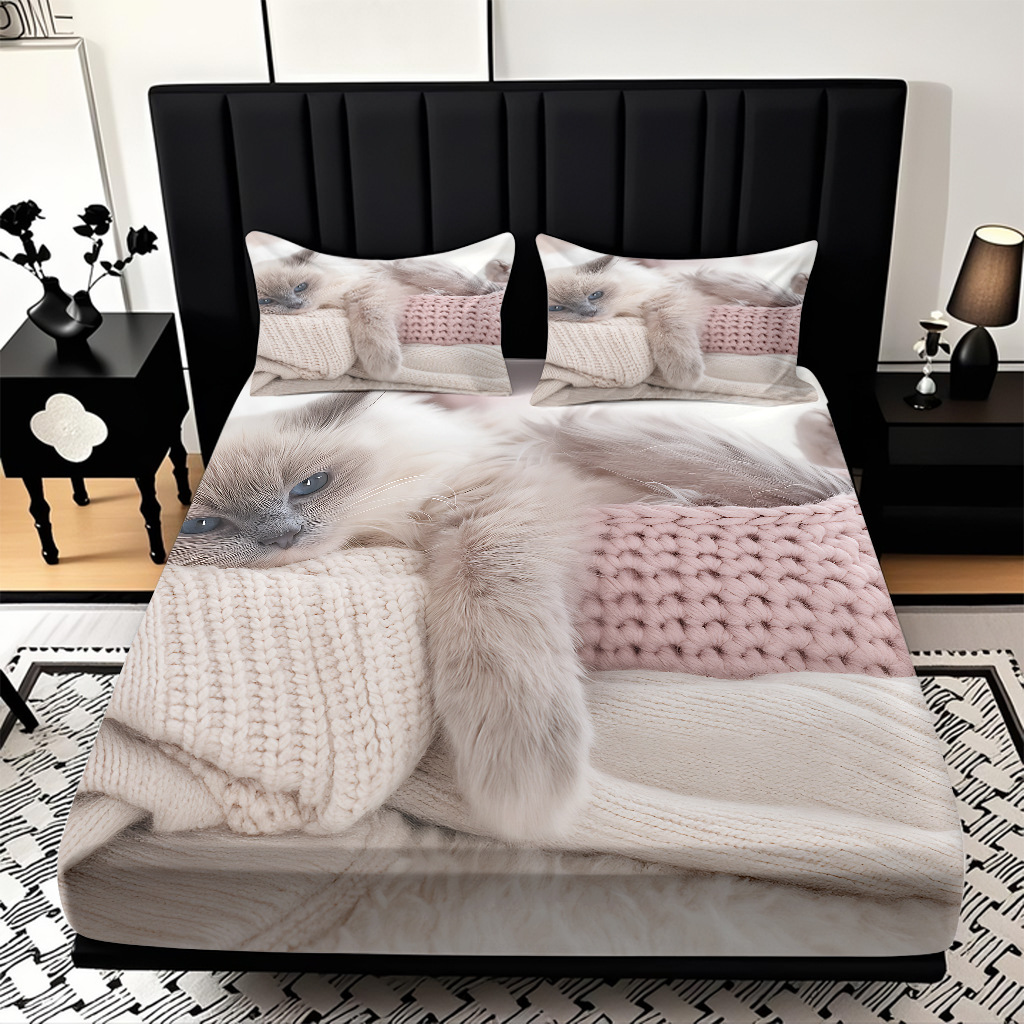 TEMU / JIT Amazon Kitty Pattern Digital Print Pro Skin Bed Kits Fabricante suministro directo transfronterizo