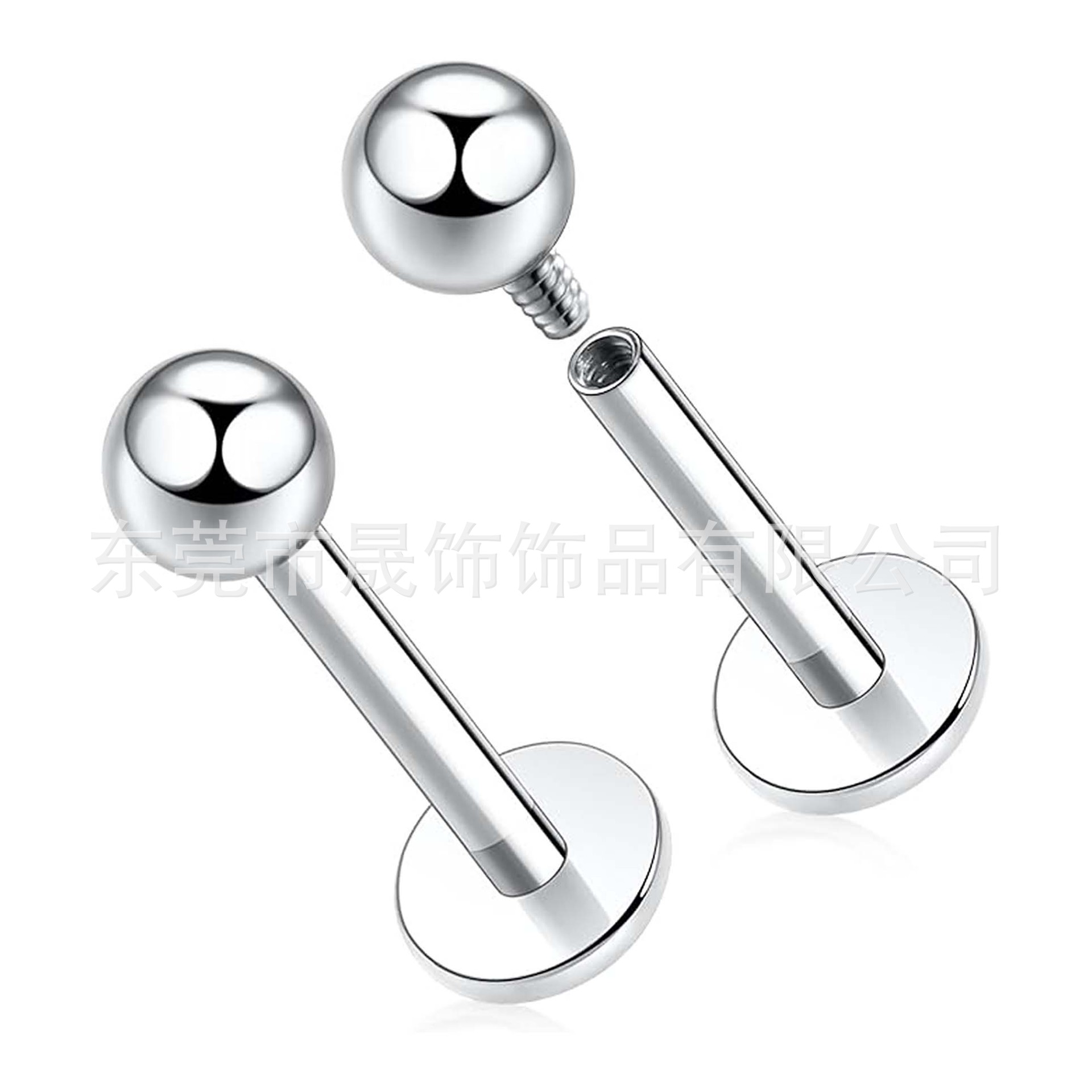 F136 Titanium Alloy Ear Stud Labret Stud 定制基础款 Accessories G23镜面 Polished Piercing Jewelry 穿孔