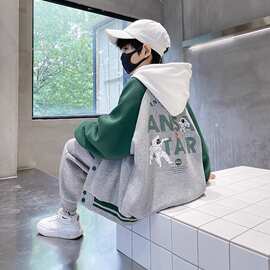 男童外套春秋款2024新款大童秋装儿童棒球服外套秋季男孩酷帅衣服