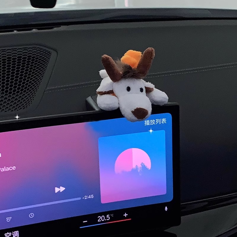 Car interior decorations ornaments car car center console car interior creative center control screen lying down ornaments screen