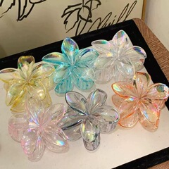 クロスボーダー 8 センチメートルカラフルなプルメリアヘアクリップ女性の後頭部の花ヘアシャーククリップ海辺の休暇スタイルのヘアアクセサリー