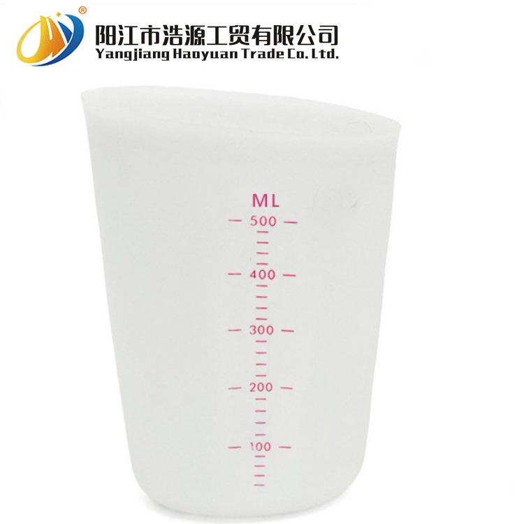 彩色硅胶量杯软奶杯融壶2CUP量具烘焙工具厂家现货500ml计量壶|ru