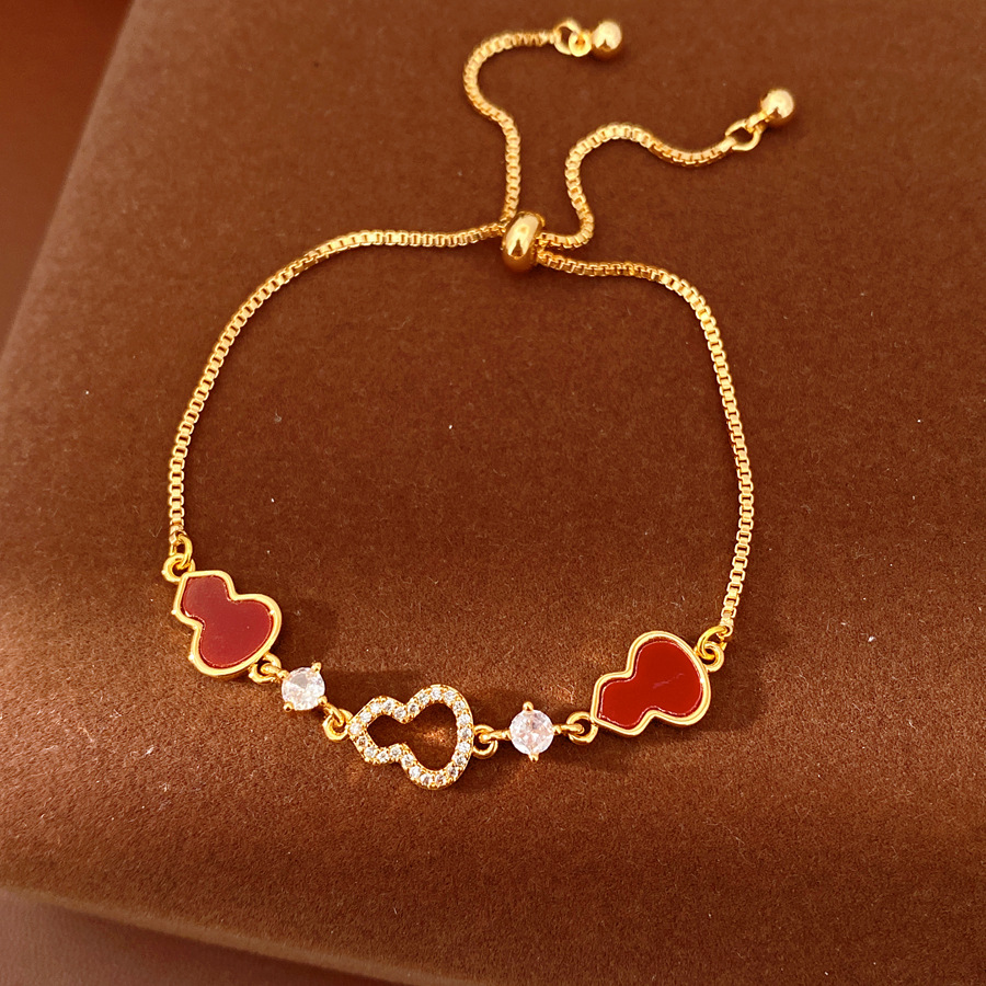 18 quilates de oro verdadero electron-combustible marita fritalia calabaza pulsera ligera pulsera de lujo nicho temperamento exquisito joyas de pulsera