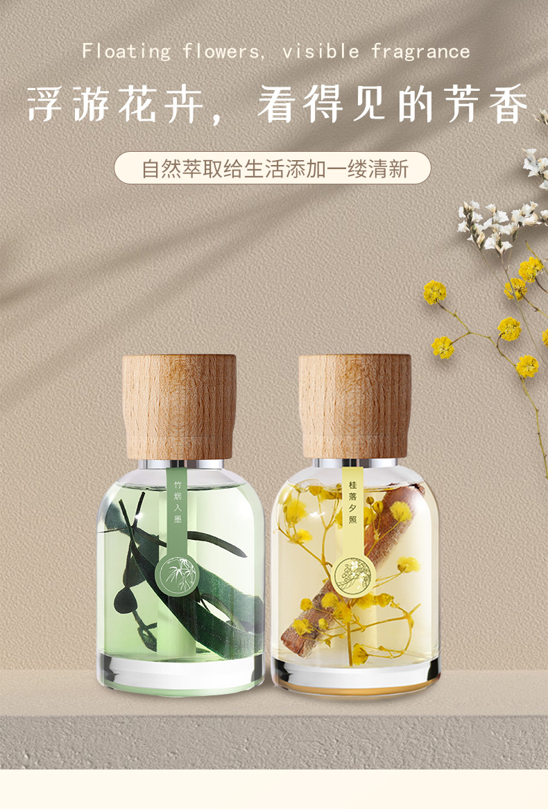 GuiLuo sunset literature and art car aromatherapy car cup holder liquid lasting odor removal literature and art advanced bedroom fragrance