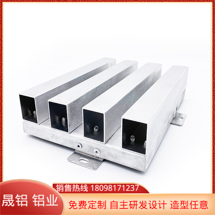 方管加铝板装饰铝幕墙 凹凸造型铝单板 别墅外墙装饰铝合金长城板