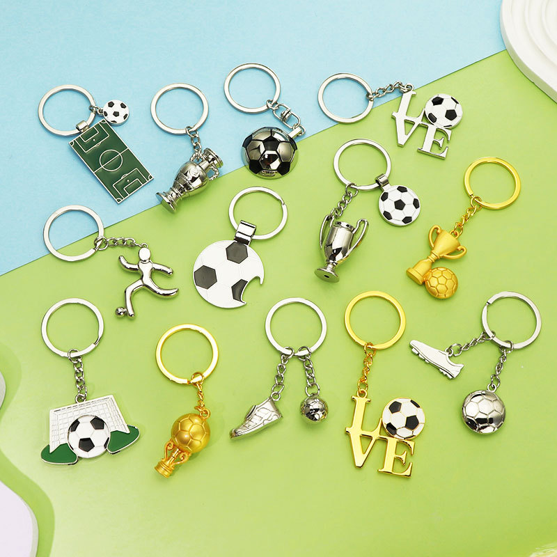 2026 Usa-Mexico-Canada World Cup Football Pendant Customized Five Major League Football Keychain Fan Support Souvenir