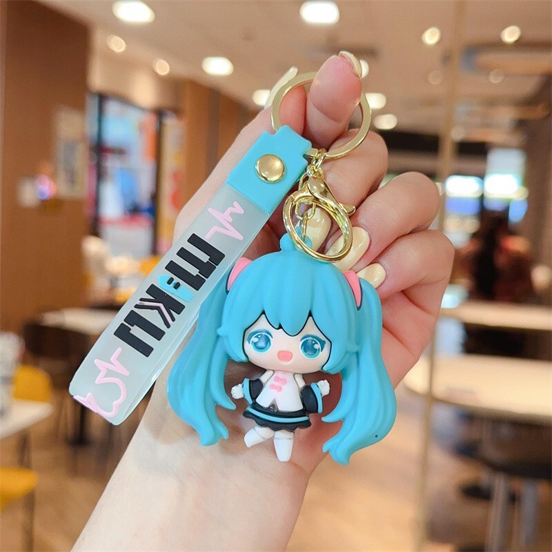 卡通灵动创想初音未来钥匙扣下雨天系列公仔挂件动漫周边礼品批发|undefined