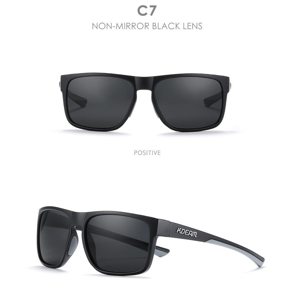 60g Weight Full Frame Glasses Structure Sunglasses Classification PC, UV400 Protection Lens Material Square Glasses Style Outdoor, Travel Occasion Solid Color Pattern Men's Gender Casual, Sports Style Casual Sports Solid Color PC UV400 Protection Square Full Frame Men's Sunglasses 23