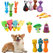 Squeaky Dog Rubber Toys Bite Resistant Dog Latex Chew Toy跨