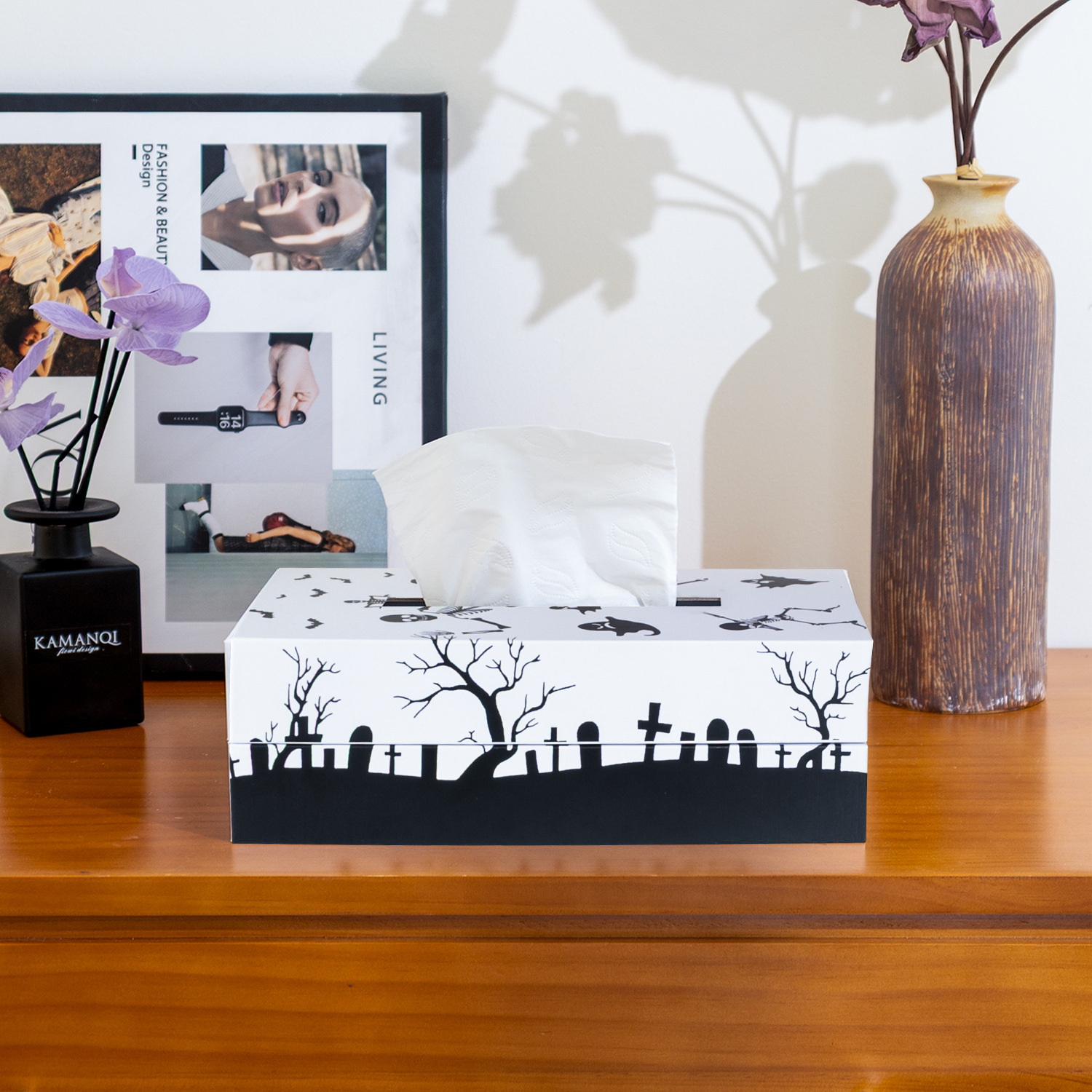 Decoración simple creativa de lujo caja de servillas de libros falsos sala de estar del dormitorio mesa de té decoración de escritorio caja de servillas