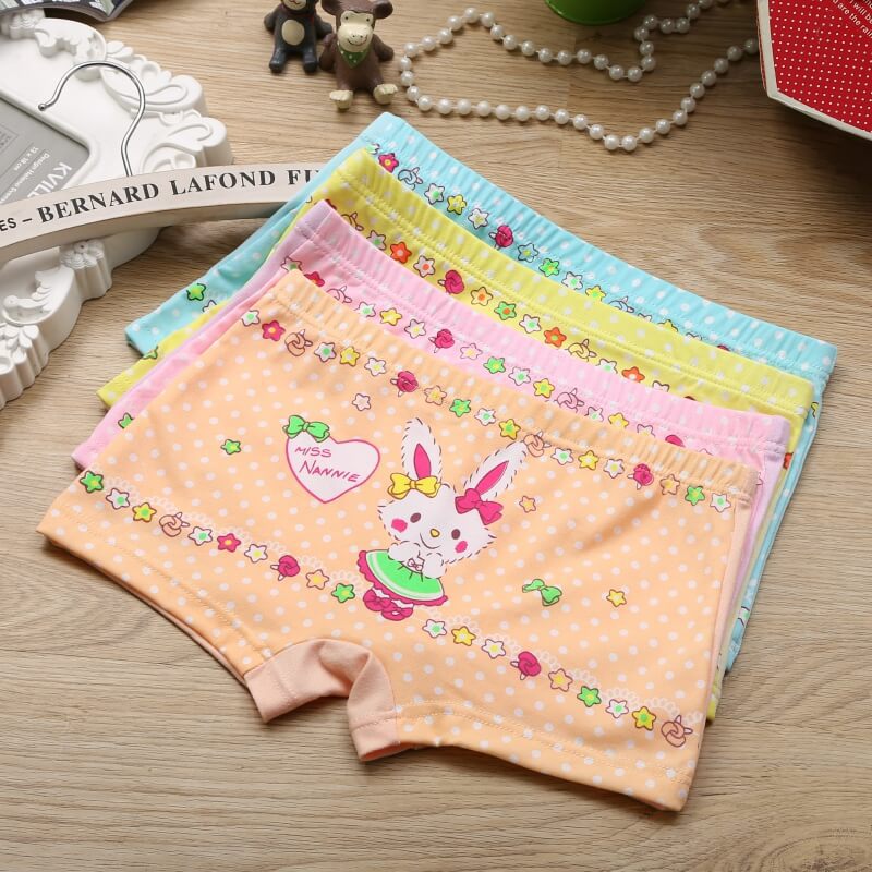 童内裤女童 牛奶丝平角女孩四角平裤裤女宝宝不夹屁屁pp夏季薄款|ru