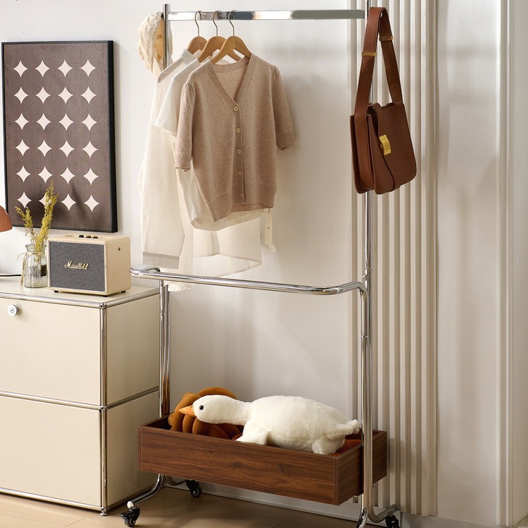 Coat Rack Antique Coat Rack Floor Hanger for Bedroom Household Multi-functional Storage Rack Storage Rack