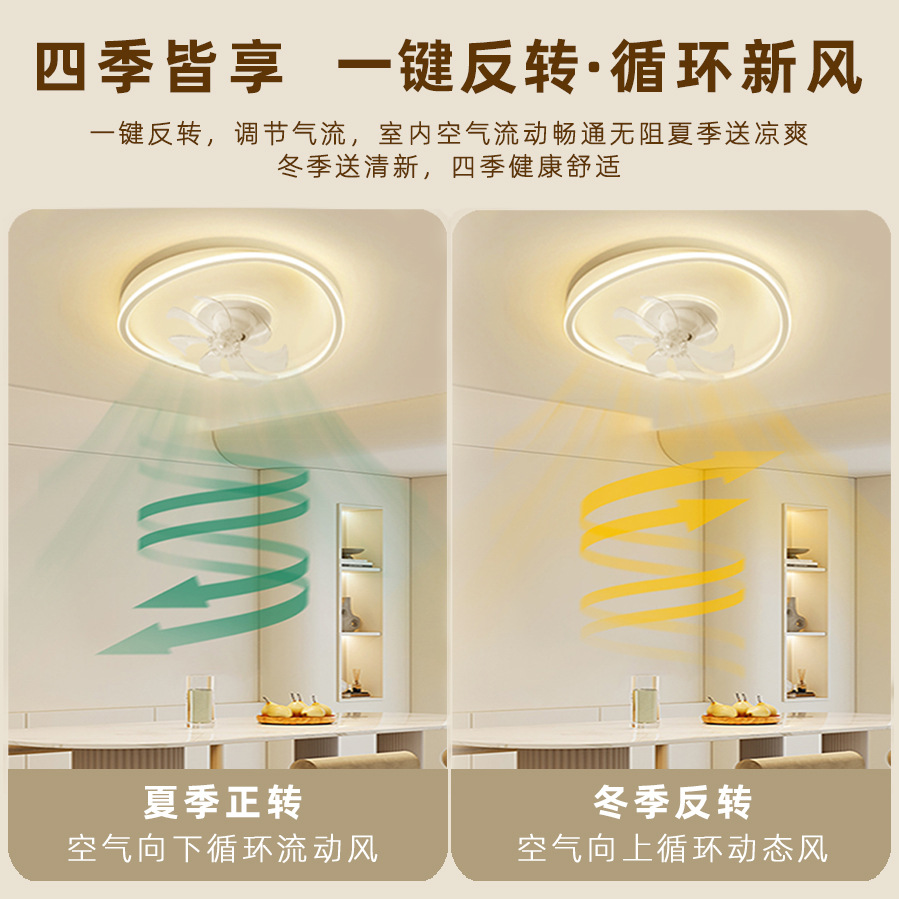 Lámpara de ventilador lámpara de dormitorio lámpara de techo simple lámpara de comedor lámpara de ventilador eléctrico nubes nórdicas lámpara de habitación de niños Zhongshan
