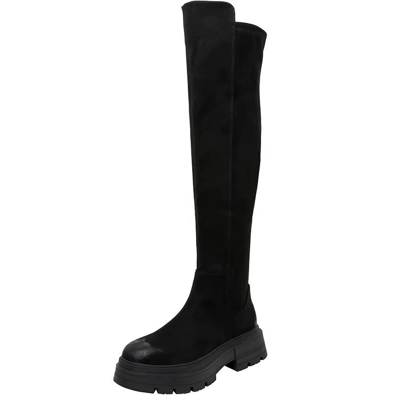 High boots platform, for teenagers, slim silhouette