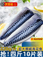 青花鱼挪威进口鲭鱼青花鱼片半成品日式盐渍新鲜烤青占鱼商用冷冻
