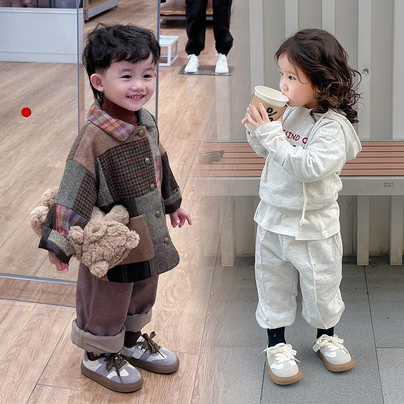 Maibu bear baby training shoes baby toddler shoes winter boys' cotton-padded shoes warm children's board shoes girls' shoes