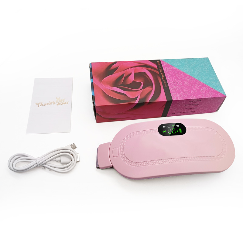 Cinturón de calefacción eléctrico personalizable para aliviar el dolor menstrual en mujeres, dispositivo de calentamiento para el útero, terapia de calor vibrante para los cólicos menstruales.