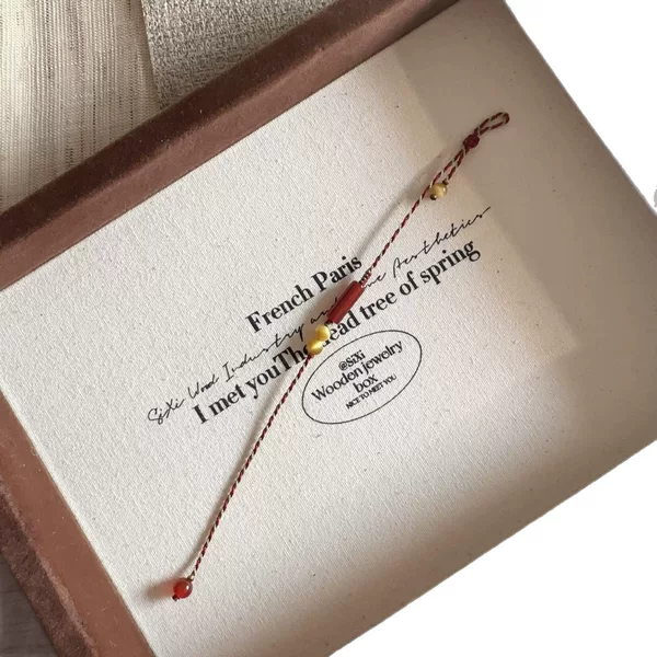 [All as Desired] Hand-Woven Bracelets That Rise Steadily, Woven Gold Tiger Eye Bracelets, Red Agate Bracelets as Gifts