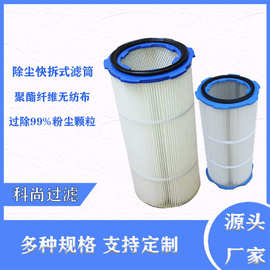 工业快拆四耳除尘滤芯防静电材质耐高温过滤器环保除尘器吸尘器
