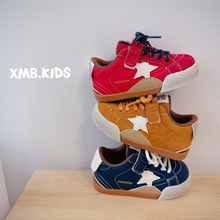 2025年秋季新款童鞋男童时尚复古运动休闲鞋韩版洋气女童星星板鞋