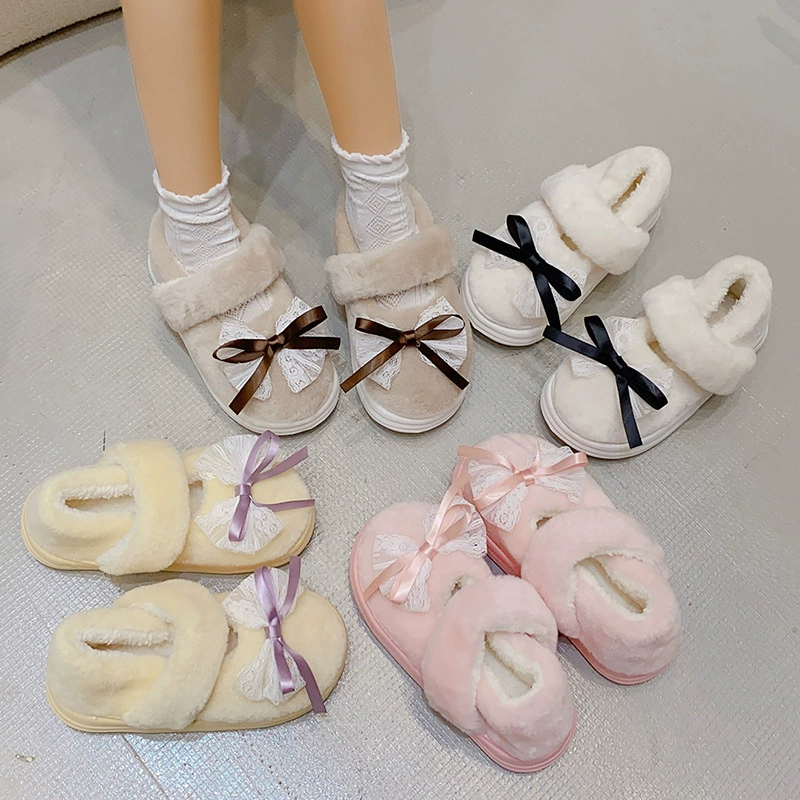 Мао тапочки женская обувь осень и зима мода двойной внешней торговли плюс размер взрыва плоский крест теплый хлопок оптом