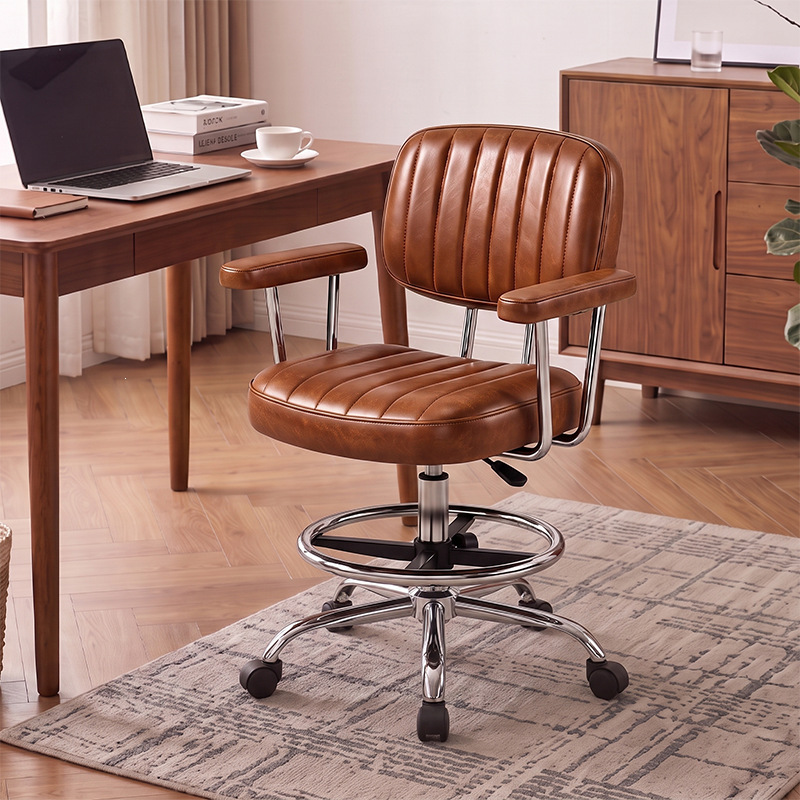Office chair, comfortable for home use, suitable for prolonged sitting, computer chair, adjustable height, study chair, reception chair, swivel chair, vanity chair, desk chair Office chair, comfortable for home use, suitable for prolonged sitting, computer chair, adjustable height, study chair, reception chair, swivel chair, vanity chair, desk chair