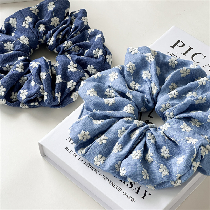 30g Weight Hair Tie Hair Accessories Type 1 Piece Quantity Casual, Holiday, Street Occasion Cloth Material Floral Pattern All Seasons Season Women's Gender Elegant, Retro, Lady Style Elegant Retro Lady Women's Floral Cloth Hair Tie 7