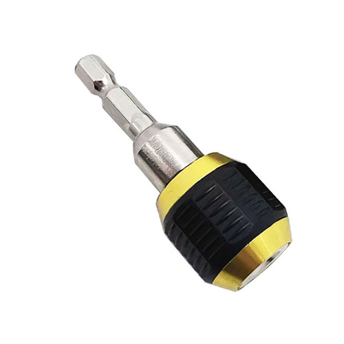 Push-type quick-release self-locking connecting rod hex handle extension rod drill bit driver shank adapter quick change