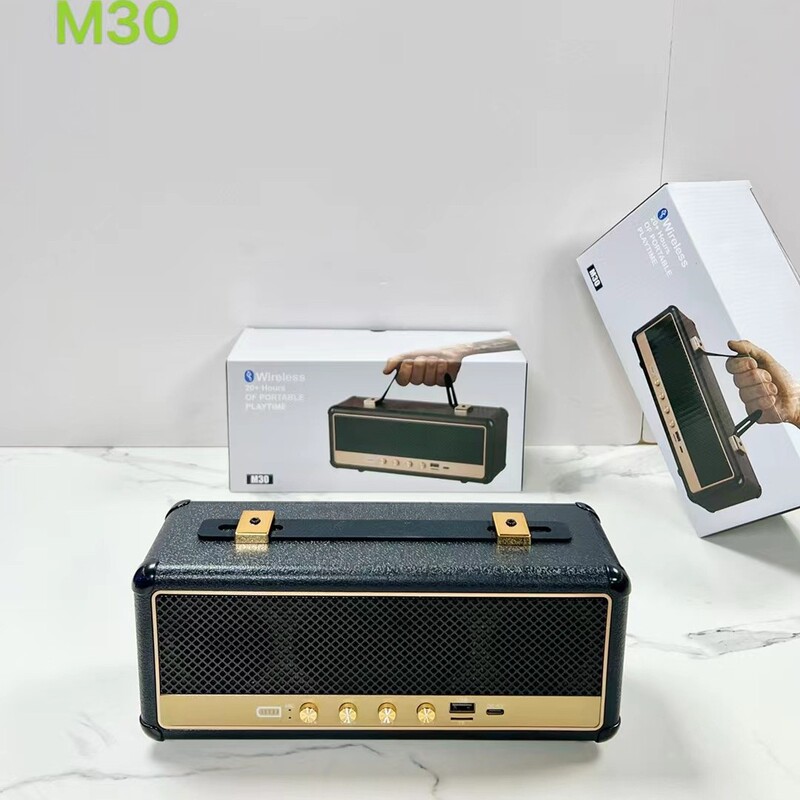 外国貿易の新型M30無線bluetoothスピーカー携帯型アウトドアレトロなオーディオ家庭用デスクトップサブウーファー|undefined