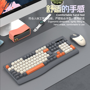 Lei Kui R903 Wired Office Business Keyboard and Mouse Set Desktop Computer Notebook Fashion Color Matching Keyboard and Mouse Set