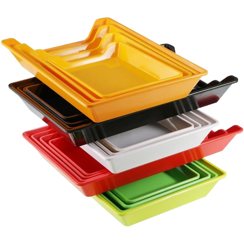 Plato de incienso sesgado de plástico comercial olla caliente restaurante vitrina plato frito cadena bandeja barbacoa tienda dedicada servir plato