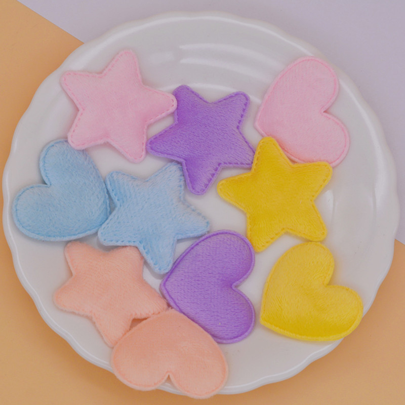 Spot autumn and winter plush five-pointed star love clothing accessories diy hairpin headdress accessories rubber band accessories accessories