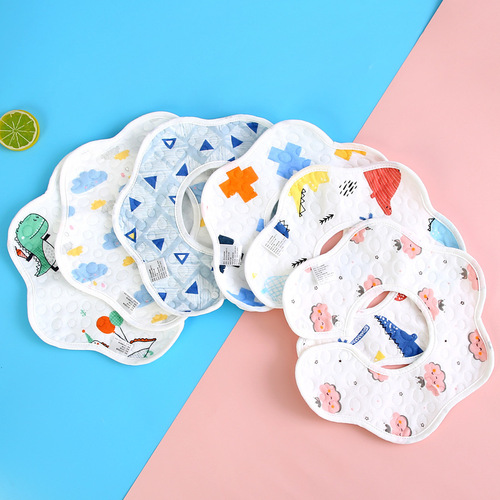 Strictly Selected Wholesale Summer Baby Bibs Drool Bibs 360-Degree Rotating Petal Bibs Waterproof Baby Drool Towels 