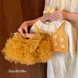 时髦公主春装周岁小童新款2026洋气套装女童女宝宝蓬蓬裙洋气衣服