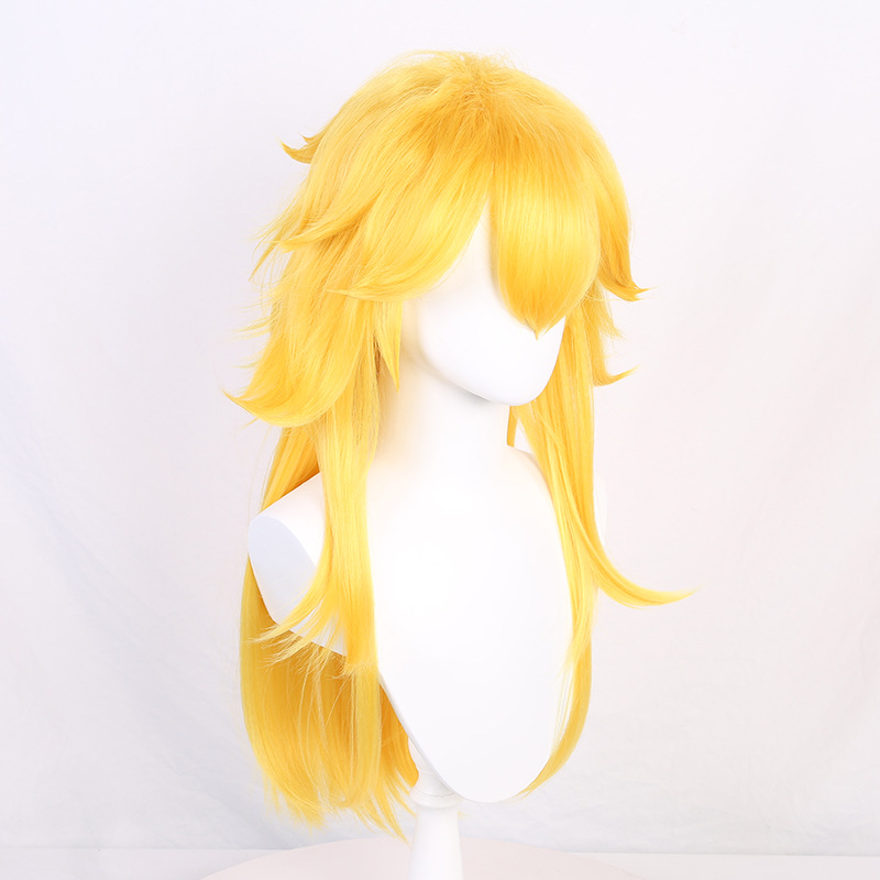 Qifei anime Super Mary Biqi Princesa cos peluca Biqi Princesa Peach Princesa Cosplay peluca