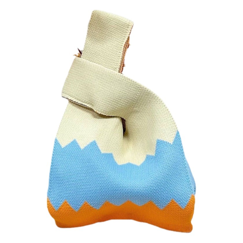 Bolso de mano tejido para embalaje de regalos, bolso tejido con múltiples patrones, estilo ins, bolso tejido para mujer, mini versátil.