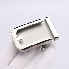 2025新款不锈钢自动扣头无牙无孔皮带头无卡槽无齿泰国鳄鱼裤带扣