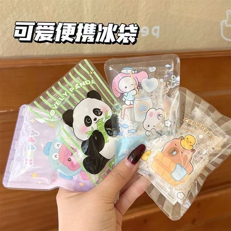 ノックノックアイスバッグ夏用繰り返し使用アイスバッグ旅行ポータブル屋外アイスバッグ漫画冷却冷湿布冷却|undefined