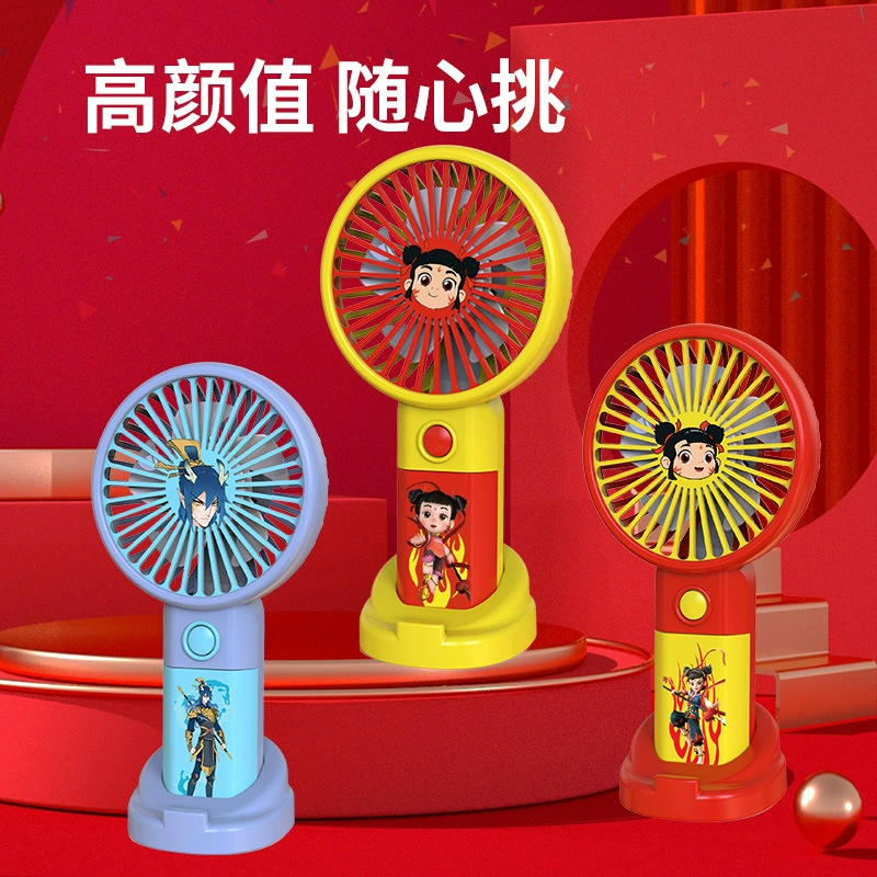 Cartoon small handheld travel table air fan, new collection