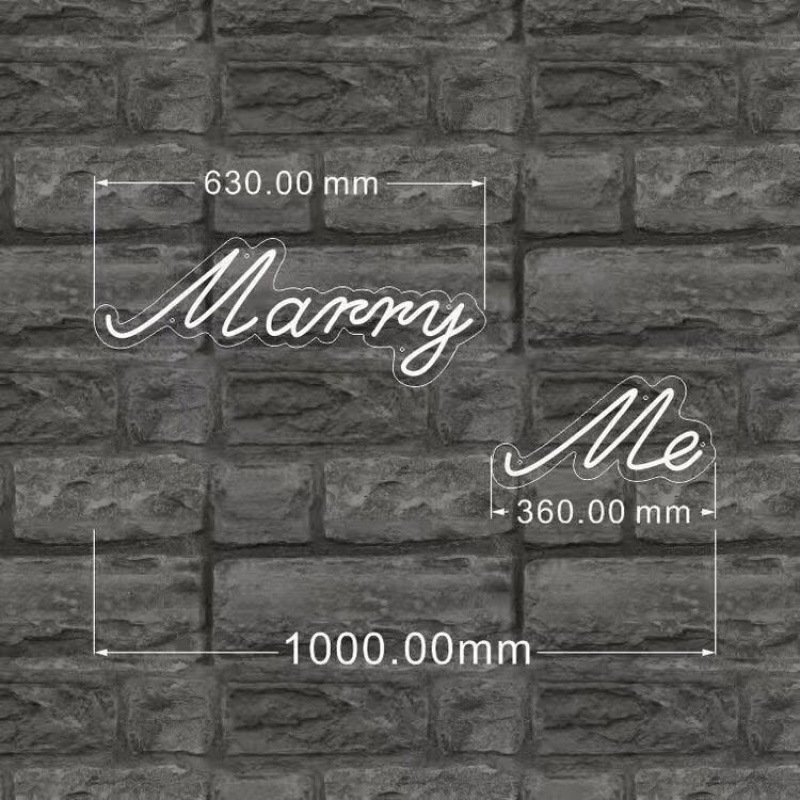 Marryme灯牌プロポーズ灯ledネオンネット赤配置室内ins風儀式感発光灯牌|undefined