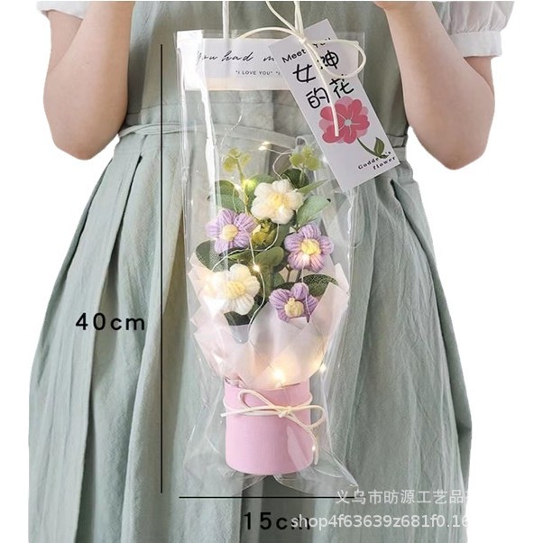 Regalos del día del maestro, ramos de hojaldre de punto creativo, puestos terminados, regalos de cumpleaños para niñas, maestros y empleados al por mayor