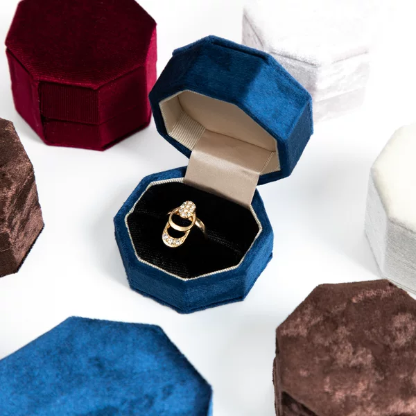 Light Luxury Velvet Octagonal Jewelry Box, Cross-Border Ring Box, High-End Pendant Necklace Box, Custom Jewelry Box, Gift Box