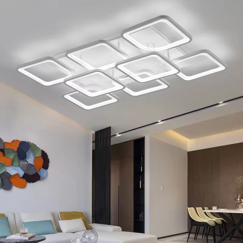 Lámpara de techo atmosférica acrílico suministro transfronterizo LED rectangular sala de estar lámpara creativa dormitorio comedor lámpara de estudio